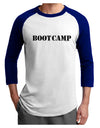 Bootcamp Military Text Adult Raglan Shirt-Raglan Shirt-TooLoud-White-Royal-X-Small-Davson Sales