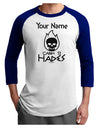 Personalized Cabin 13 Hades Adult Raglan Shirt-TooLoud-White-Royal-X-Small-Davson Sales