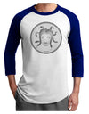 Medusa Head Coin - Greek Mythology Adult Raglan Shirt by TooLoud-TooLoud-White-Royal-X-Small-Davson Sales