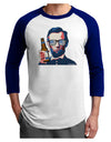 Abraham Drinkoln Adult Raglan Shirt-Raglan Shirt-TooLoud-White-Royal-X-Small-Davson Sales