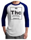 420 Element THC Funny Stoner Adult Raglan Shirt by TooLoud-TooLoud-White-Royal-X-Small-Davson Sales