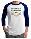 Pixel Happy St Patricks Day Adult Raglan Shirt-TooLoud-White-Royal-X-Small-Davson Sales