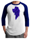 Single Right Dark Angel Wing Design - Couples Adult Raglan Shirt-Raglan Shirt-TooLoud-White-Royal-X-Small-Davson Sales