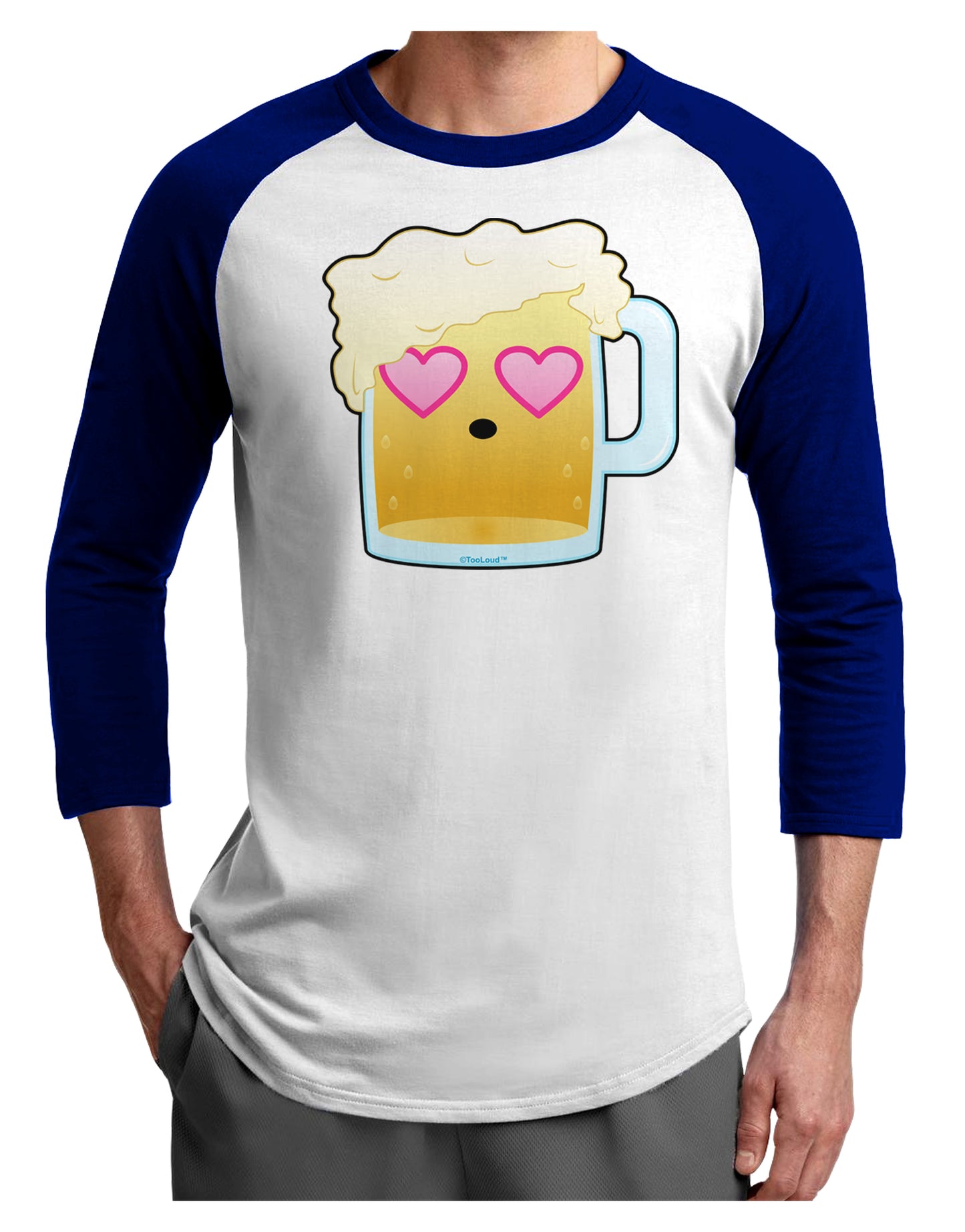 Cute Infatuated Beer Adult Raglan Shirt by TooLoud-TooLoud-White-Royal-X-Small-Davson Sales