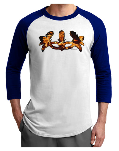 Fire Masquerade Mask Adult Raglan Shirt by TooLoud-TooLoud-White-Royal-X-Small-Davson Sales