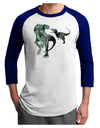 Jurassic Dinosaur Metallic - Silver Adult Raglan Shirt by TooLoud-TooLoud-White-Royal-X-Small-Davson Sales