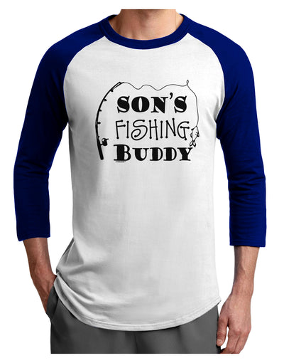 TooLoud Sons Fishing Buddy Adult Raglan Shirt-Mens-Tshirts-TooLoud-White-Royal-X-Small-Davson Sales
