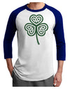 Celtic Knot Irish Shamrock Adult Raglan Shirt-Raglan Shirt-TooLoud-White-Royal-X-Small-Davson Sales