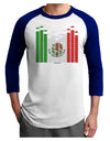 Mexican Flag Levels - Cinco De Mayo Adult Raglan Shirt-TooLoud-White-Royal-X-Small-Davson Sales