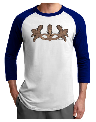 Earth Masquerade Mask Adult Raglan Shirt by TooLoud-TooLoud-White-Royal-X-Small-Davson Sales