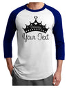 Personalized Princess -Name- Design Adult Raglan Shirt-TooLoud-White-Royal-X-Small-Davson Sales