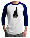 New Hampshire - United States Shape Adult Raglan Shirt by TooLoud-TooLoud-White-Royal-X-Small-Davson Sales