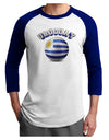 Soccer Ball Flag - Uruguay Adult Raglan Shirt-Raglan Shirt-TooLoud-White-Royal-X-Small-Davson Sales