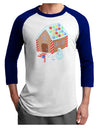 Little Gingerbread House Design #1 Adult Raglan Shirt by TooLoud-TooLoud-White-Royal-X-Small-Davson Sales