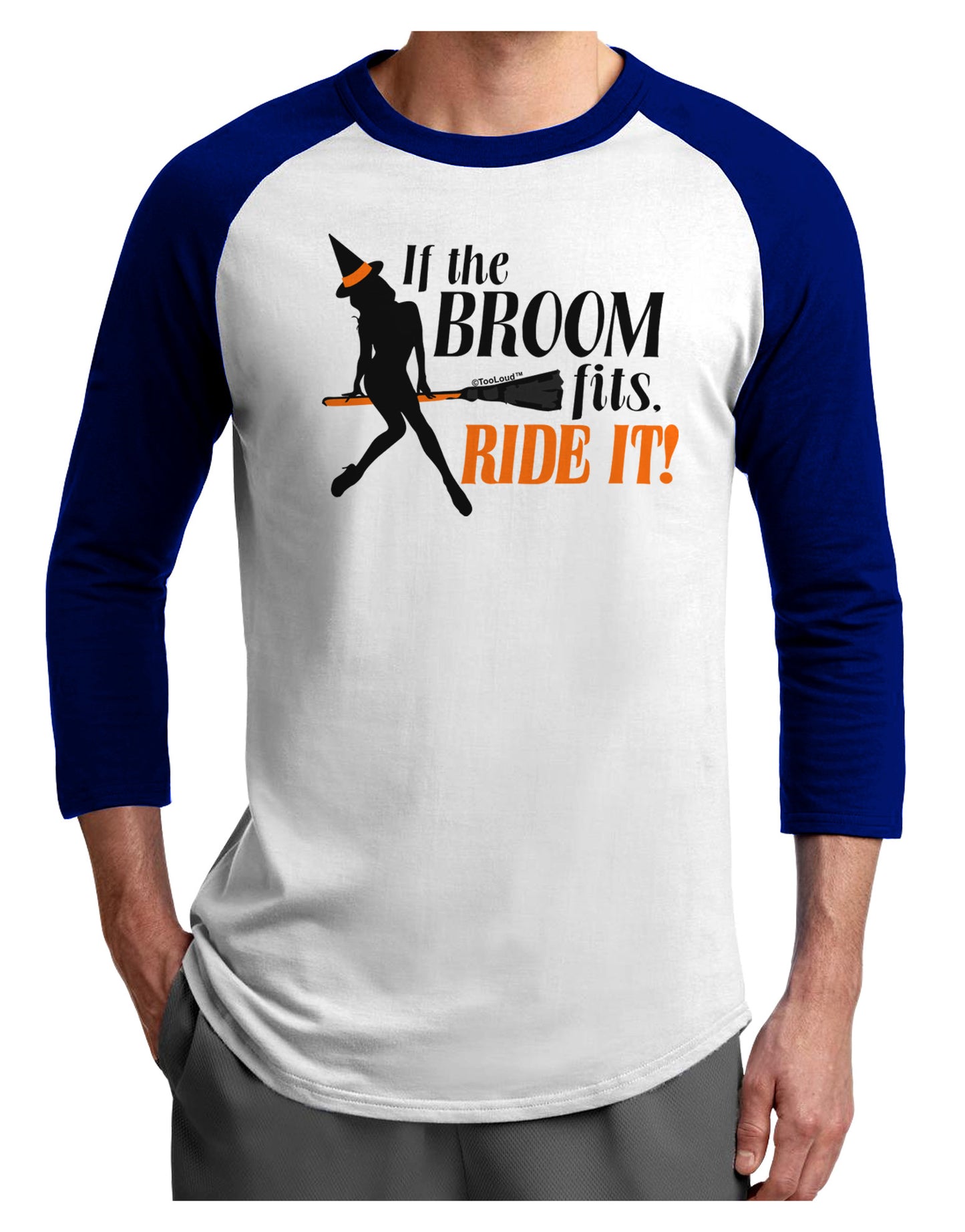 Ride It Orange Adult Raglan Shirt-Raglan Shirt-TooLoud-White-Royal-X-Small-Davson Sales