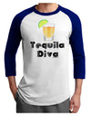 Tequila Diva - Cinco de Mayo Design Adult Raglan Shirt by TooLoud-TooLoud-White-Royal-X-Small-Davson Sales