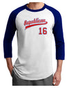 Republican Jersey 16 Adult Raglan Shirt-TooLoud-White-Royal-X-Small-Davson Sales