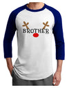 Matching Family Christmas Design - Reindeer - Brother Adult Raglan Shirt by TooLoud-TooLoud-White-Royal-X-Small-Davson Sales