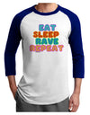 Eat Sleep Rave Repeat Hypnotic Adult Raglan Shirt by TooLoud-TooLoud-White-Royal-X-Small-Davson Sales