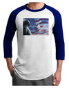 All American Cat Adult Raglan Shirt by TooLoud-TooLoud-White-Royal-X-Small-Davson Sales