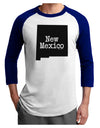 New Mexico - United States Shape Adult Raglan Shirt by TooLoud-TooLoud-White-Royal-X-Small-Davson Sales