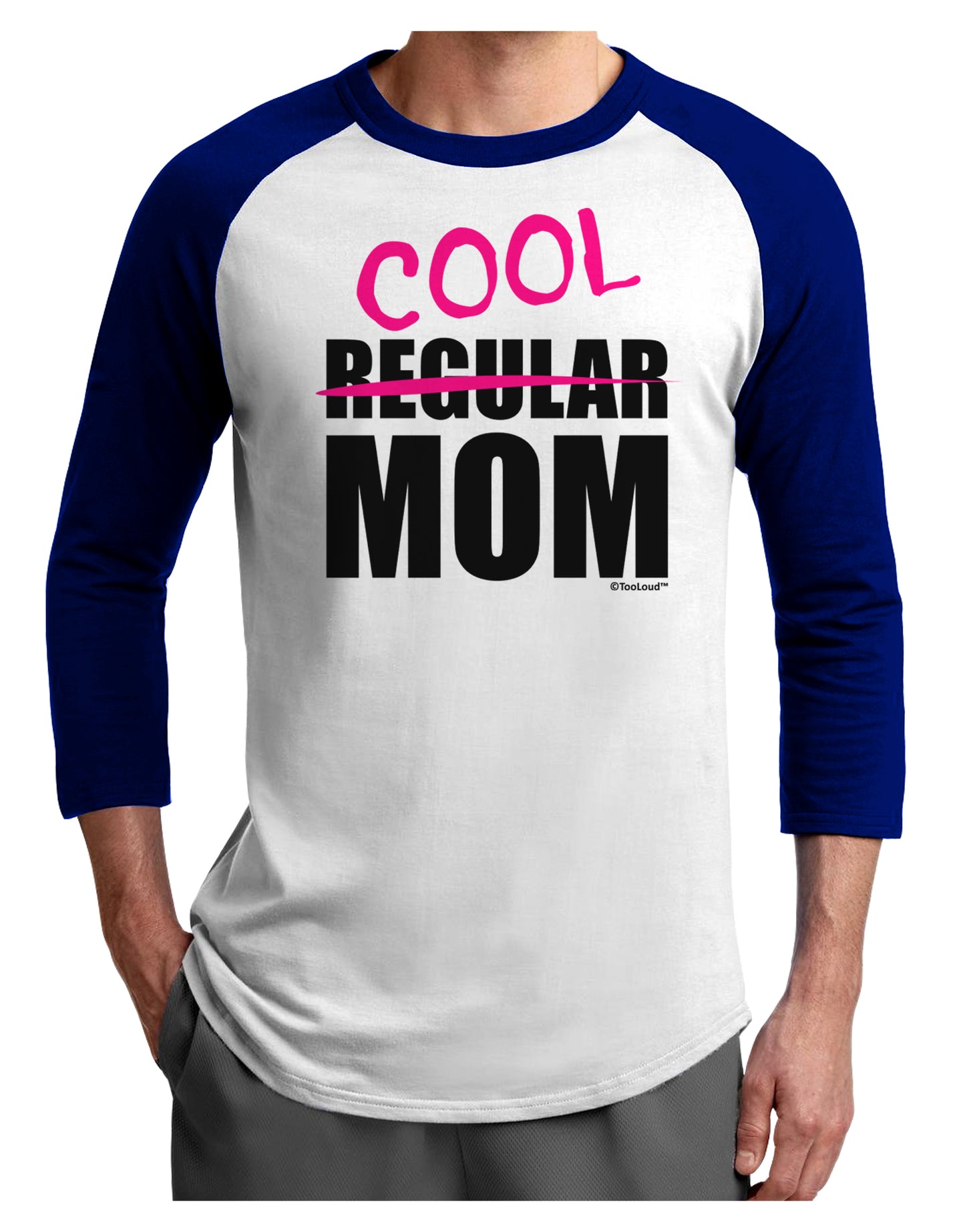 Not A Regular Mom Design Adult Raglan Shirt by TooLoud-TooLoud-White-Royal-X-Small-Davson Sales