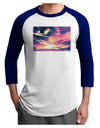 Blue Mesa Reservoir Surreal Adult Raglan Shirt-TooLoud-White-Royal-X-Small-Davson Sales
