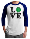 Irish Love - Distressed Adult Raglan Shirt by TooLoud-TooLoud-White-Royal-X-Small-Davson Sales