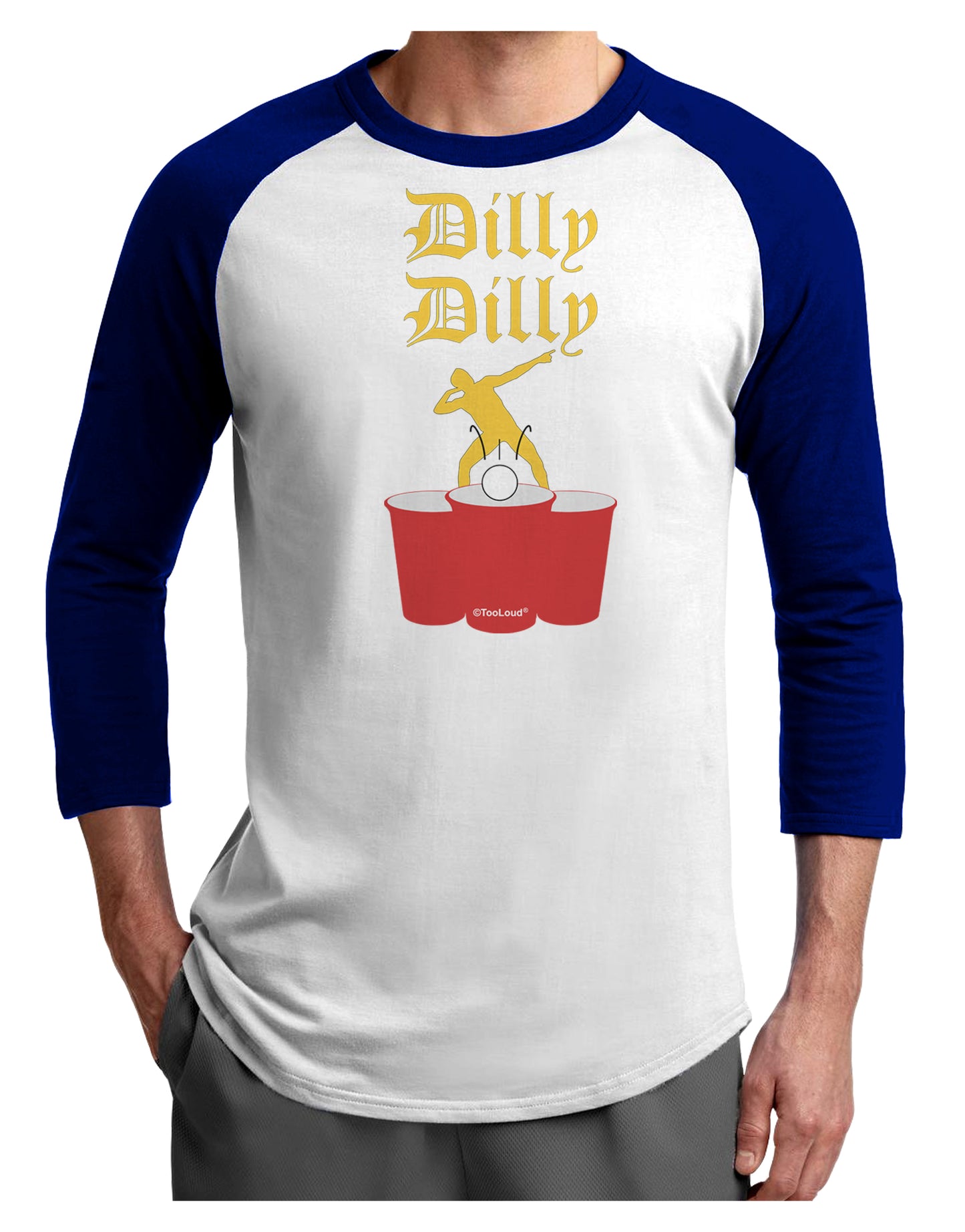 Dilly Dilly Funny Beer Adult Raglan Shirt by TooLoud-TooLoud-White-Royal-X-Small-Davson Sales
