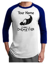 Personalized Cabin 4 Demeter Adult Raglan Shirt-TooLoud-White-Royal-X-Small-Davson Sales