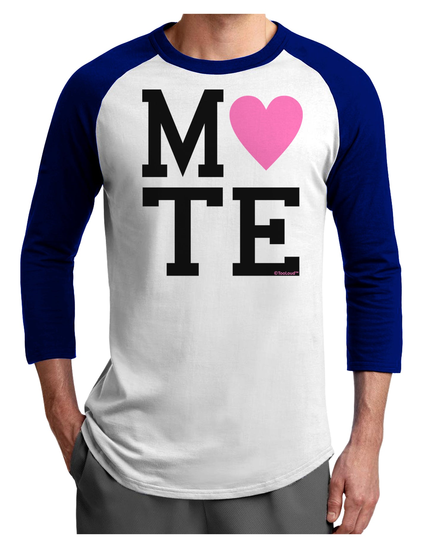 Matching Soulmate Design - Mate - Pink Adult Raglan Shirt by TooLoud-TooLoud-White-Royal-X-Small-Davson Sales
