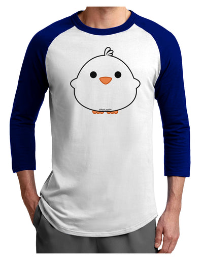 Cute Little Chick - White Adult Raglan Shirt by TooLoud-TooLoud-White-Royal-X-Small-Davson Sales