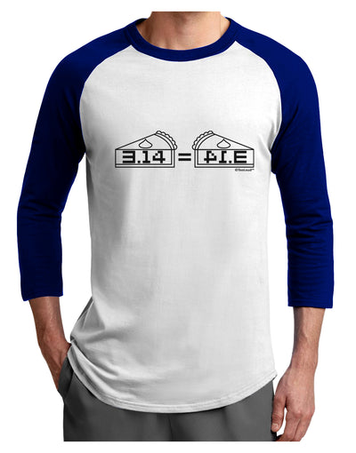 Pi Day Design - 314 Equals Pie Mirrored Pies Adult Raglan Shirt by TooLoud-TooLoud-White-Royal-X-Small-Davson Sales