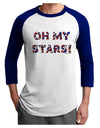 Oh My Stars Patriotic Design Adult Raglan Shirt by TooLoud-TooLoud-White-Royal-X-Small-Davson Sales