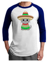 Cat with Sombrero and Poncho Adult Raglan Shirt by TooLoud-TooLoud-White-Royal-X-Small-Davson Sales