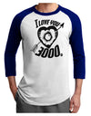 TooLoud I Love You 3000 Adult Raglan Shirt-Mens-Tshirts-TooLoud-White-Royal-X-Small-Davson Sales