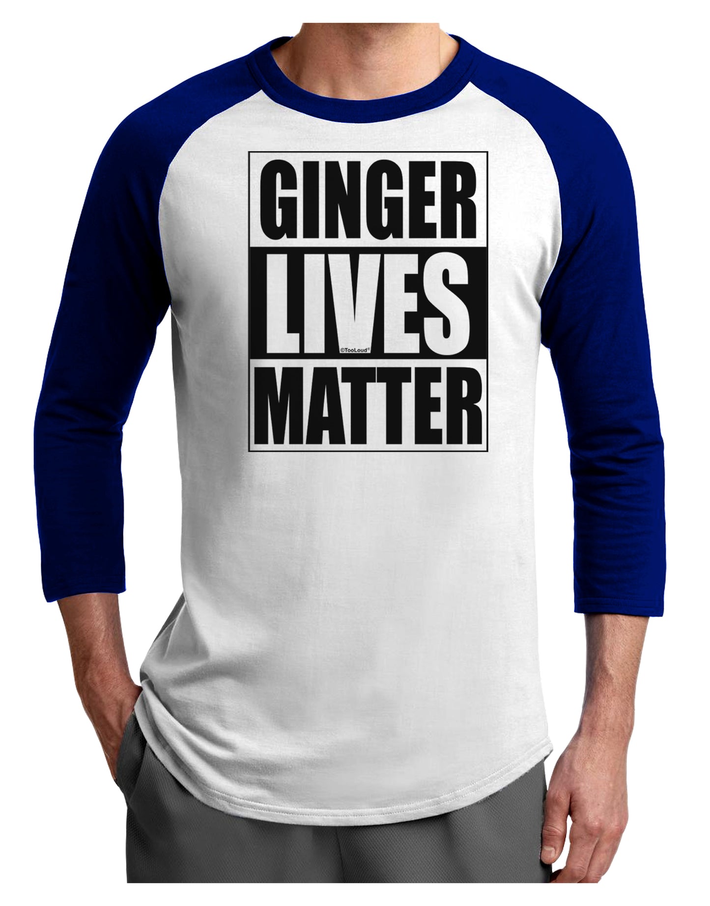 Ginger Lives Matter Adult Raglan Shirt by TooLoud-TooLoud-White-Royal-X-Small-Davson Sales