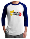 Cute Chick Magnet Design Adult Raglan Shirt-Raglan Shirt-TooLoud-White-Royal-X-Small-Davson Sales