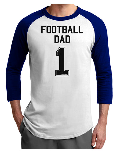 Football Dad Jersey Adult Raglan Shirt by TooLoud-TooLoud-White-Royal-X-Small-Davson Sales