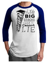 I Like Big Stacks -of books- Adult Raglan Shirt-TooLoud-White-Royal-X-Small-Davson Sales