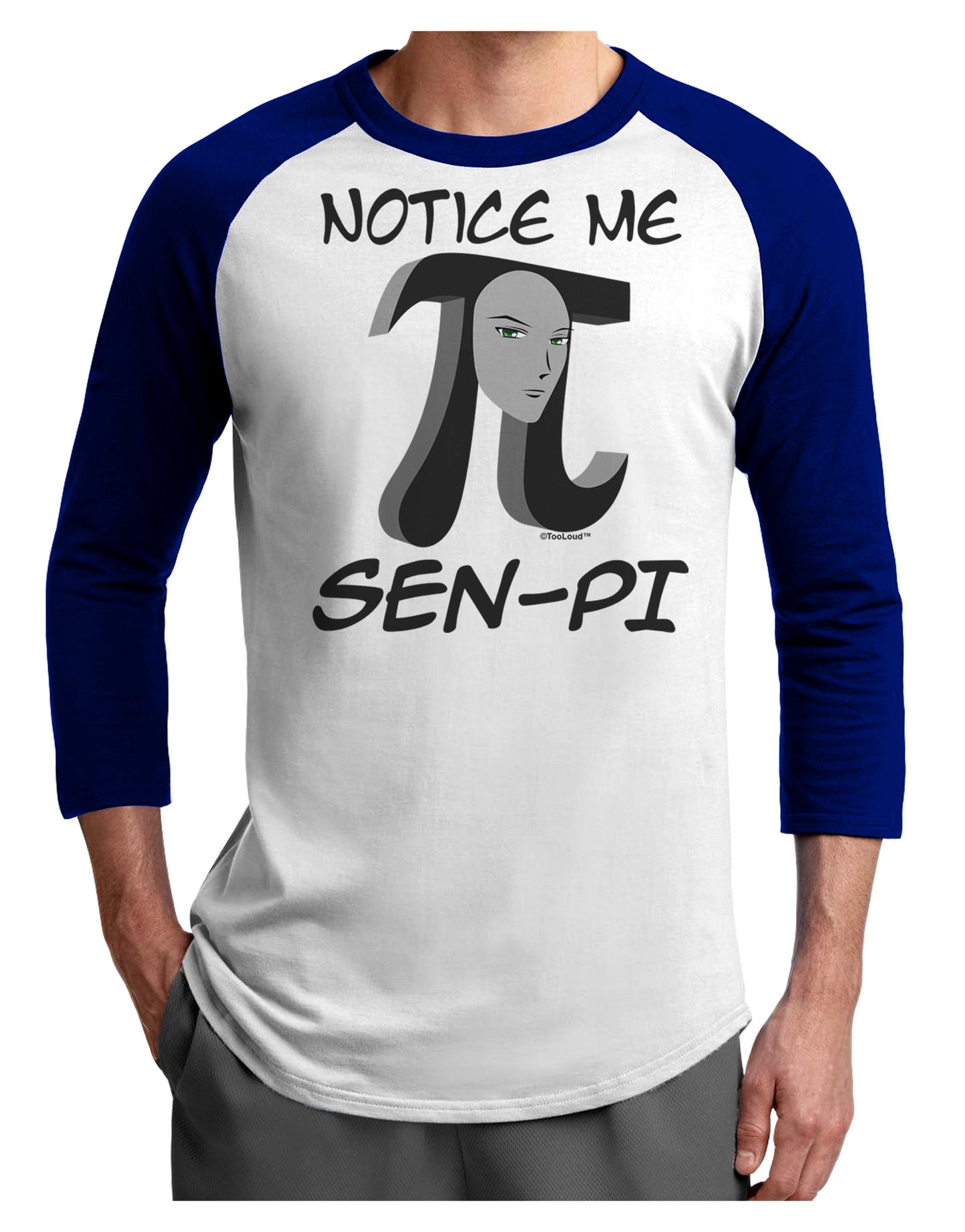 Notice Me Sen-Pi Adult Raglan Shirt-Raglan Shirt-TooLoud-White-Royal-X-Small-Davson Sales