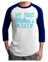 My First Mother's Day - Baby Feet - Blue Adult Raglan Shirt by TooLoud-TooLoud-White-Royal-X-Small-Davson Sales