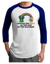 End Of The Rainbow Text Adult Raglan Shirt-Raglan Shirt-TooLoud-White-Royal-X-Small-Davson Sales