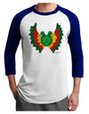 Dilophosaurus Design - Color Adult Raglan Shirt by TooLoud-TooLoud-White-Royal-X-Small-Davson Sales