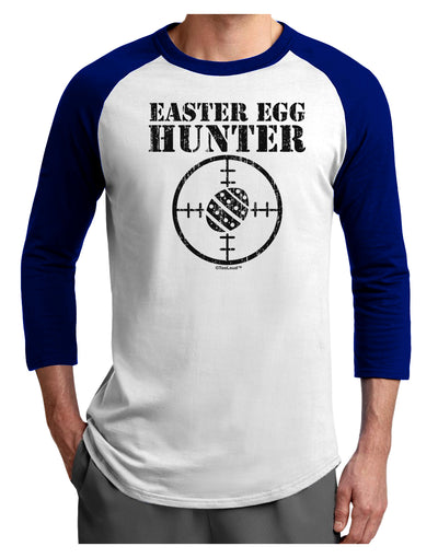 Easter Egg Hunter Distressed Adult Raglan Shirt by TooLoud-TooLoud-White-Royal-X-Small-Davson Sales