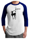 Rudolf the Ratchet Reindeer Adult Raglan Shirt-TooLoud-White-Royal-X-Small-Davson Sales