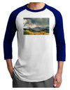 Colorado Mountain Scene Photo Adult Raglan Shirt-TooLoud-White-Royal-X-Small-Davson Sales