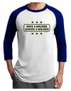 Always A Soldier Adult Raglan Shirt-TooLoud-White-Royal-X-Small-Davson Sales