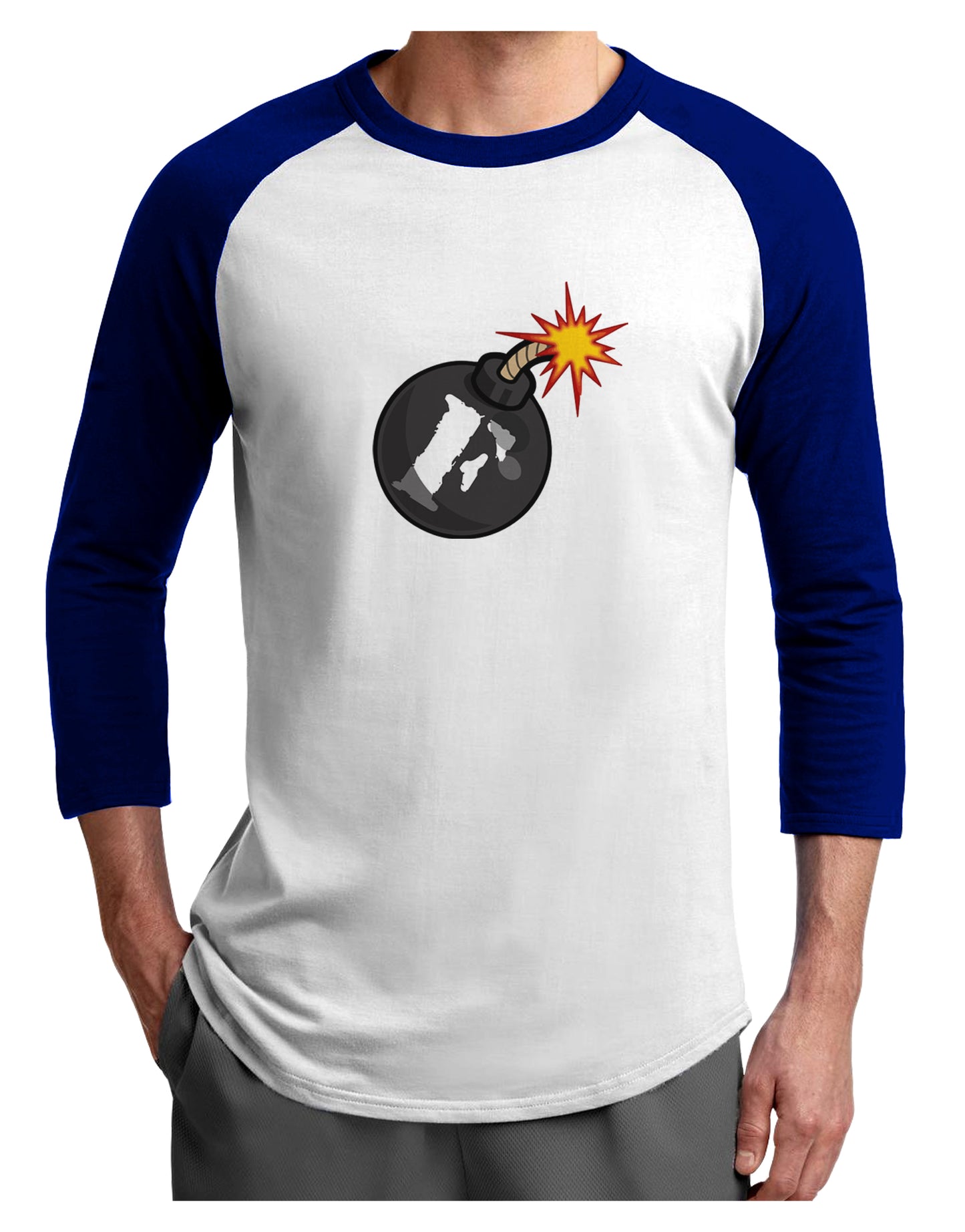 F-Bomb Funny Adult Raglan Shirt by TooLoud-TooLoud-White-Royal-X-Small-Davson Sales