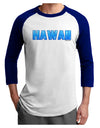 Hawaii Ocean Bubbles Adult Raglan Shirt by TooLoud-TooLoud-White-Royal-X-Small-Davson Sales